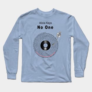 NO ONE LYRICS ILLUSTRATIONS Long Sleeve T-Shirt